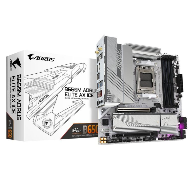 Gigabyte B650 AM5 Micro-ATX DDR5 (B650M A ELITE AX ICE 1.1)